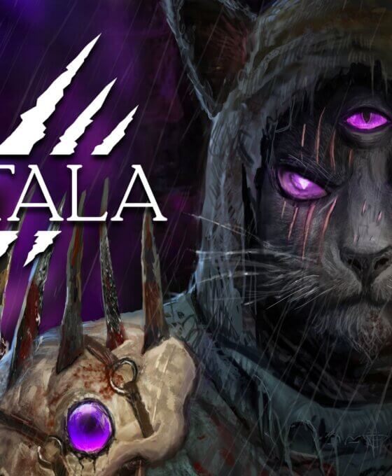 Kristala main character a shaman cat with three purple eyes
