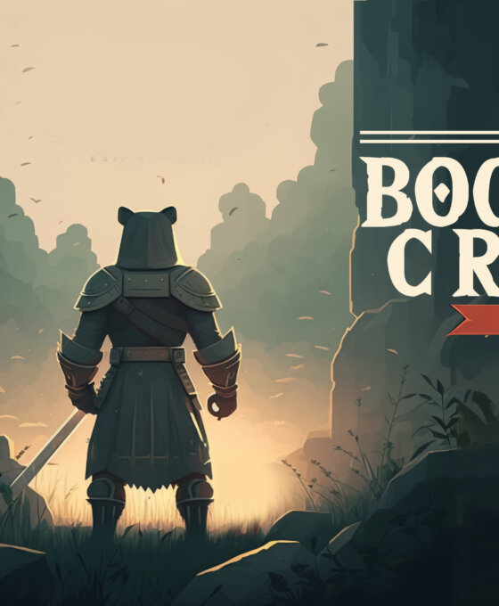 Bogdan's Cross visual identity representing the main character Bogdan in his templar armour turned backwards.