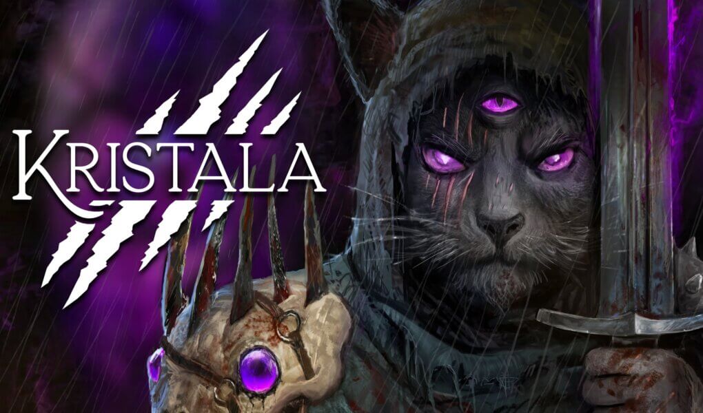 Kristala main character a shaman cat with three purple eyes