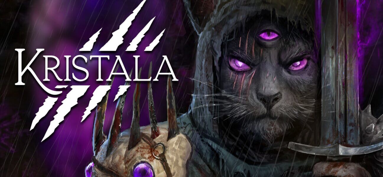 Kristala main character a shaman cat with three purple eyes