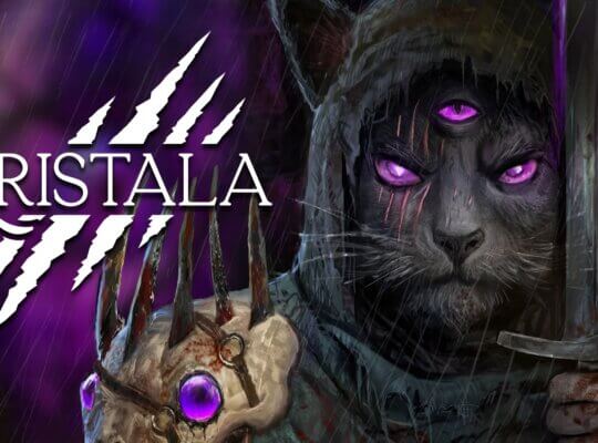 Kristala main character a shaman cat with three purple eyes